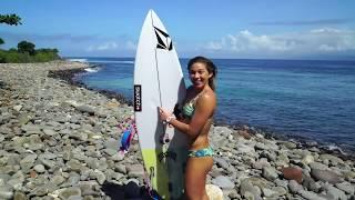 Coco Ho freesurfing Lakey Peak in Indonesia