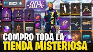 GASTO 10,000 DIAMANTES Y COMPRO TODA LA TIENDA MISTERIOSA DE J BALVIN EN FREE FIRE! ( -90% )