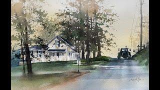 Country Road - Ohio :  Painting Tutorial #watercolors #painting #tutorial