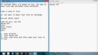 How to make your own software using notepad!!!!