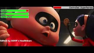 Incredibles 2 (2018) Final Battle with healthbars 1/4