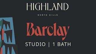 BARCLAY | STUDIO | 1 BA