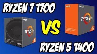 AMD Ryzen 7 1700 Vs AMD Ryzen 5 1400 Benchmarks + Gaming Test!  [4K]