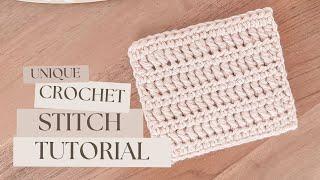 Crochet Pattern TUTORIAL  Unique and Easy Crochet Pattern  Crossed HDC