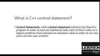 1  Some Basics of Control Flow and Statement