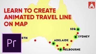 Create Animated Travel Map Line Animation | Adobe Premiere Pro Tutorial