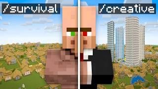 I Gave Creative Mode to 'VILLAGERS' for 24 Hours in Minecraft..!