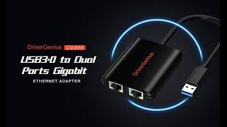 DriverGenius CU200 | Dual Gigabit Ethernet Adapter USB 3.0