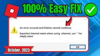 How to fix Roblox an Error Occured and Roblox cannot continue (NEW*)