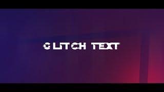 Glitch Text Animation in After Effects | After effects tutorial - Easy Method