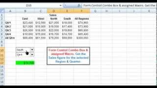 Form Control Combo Box Macro in Excel VBA