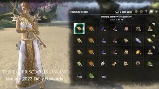 ESO January 2023 Daily Login Rewards