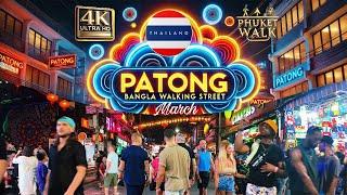 Phuket Patong 4K Nightlife Walk in March | Experience Thailand’s Busiest Night Scene