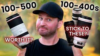 RF 100-500 vs Canon's 100-400s! What's the RIGHT Choice? Megazoom Shootout!