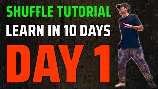 Day 1 of 10 Shuffle Dance Tutorial For Beginners: RUNNING MAN Learn How To Shuffle