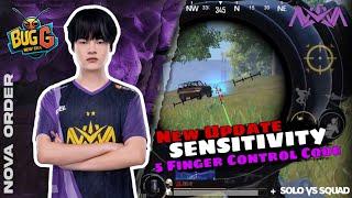 Nova Order 3.3 Sensitivity Settings + 5 Finger Control Code | Bgmi - Pubg Mobile | Its BugG