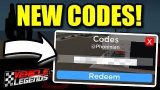 Vehicle Legends New Update *WORKING CODES* All New Vehicle Legends Codes (AUGUST 2020)