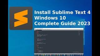 How to install Sublime Text 4 on Windows 10 in Hindi | Complete Guide | 2023 | learn sublime