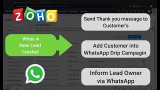 WhatsApp Integration into Zoho CRM Workflow using Picky Assist Connector