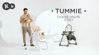 Chaise haute TUMMIE 2 en 1 - la solution parfaite pour les bambins !