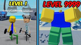 NOOB GETS MAX LEVEL STRENGTH in Roblox Muscle Legends