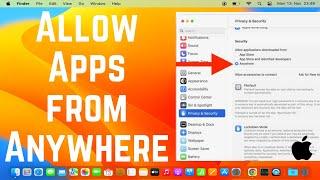 How to Allow Apps from Anywhere on macOS | How To Open Unidentified Developer Apps On Mac (2024)