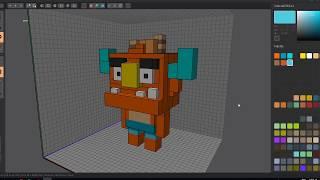 VoxEdit - Free 3D Voxel Art Animation Software - Timelapse Voxel Art Cartoon Character