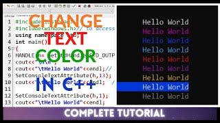 Change Text Console Color in C++