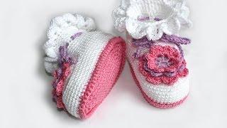 Вязание крючком. МК Пинетки крючком (часть 1) Crochet. Crocheted sandals.