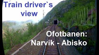 Train driver`s view:  Narvik-Kiruna / Ofotbanen Malmbanan /Cab ride/Führerstandsmitfahrt  IMITATION!