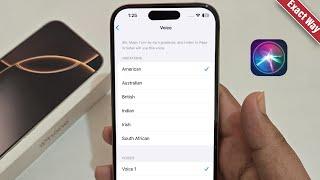 iPhone 16 pro/16 Pro Max: How to Change Siri Voice to Male/Female Voice