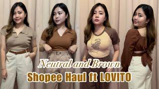 SHOPEE HAUL | Lovito Must-haves Brown & Neutral Outfit