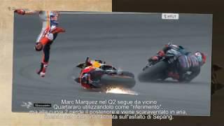 Brutta caduta per Marc Marquez nel Q2 di Sepang