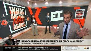 FIRST TAKE | Mad Dog is MAD on Raheem' clock management in Falcons loss to Commanders - Stephen A.