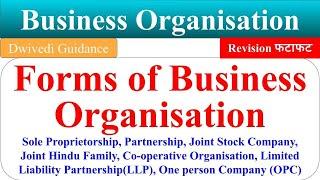 Forms of Business Organizations, Business Organization unit 2, business organization bcom I year