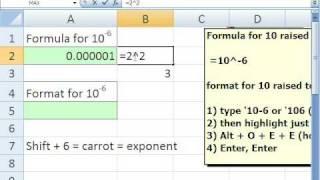 Excel Magic Trick 346: EXPONENTS Formula and Formatting in Excel