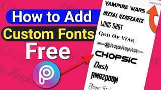 How to Add Custom Fonts in Picsart | Add Fonts in Picsart | Picsart Font Add Free