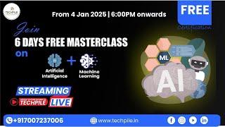 Live Masterclass of Artificial Intelligence & Machine Learning | Day 1