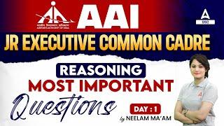 AAI Junior Executive Common Cadre | Reasoning Most Important Questions By Neelam Mam #1
