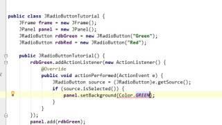 Java swing GUI tutorial #24: JRadioButton