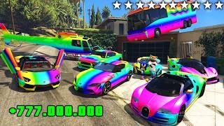 I STOLE LUXURY RAINBOW CARS WITH SONIC FROM REAL LIFE IN GTA 5