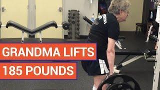 Amazing 90 Year Old Woman Deadlifts 185 Pounds Video 2016 | Daily Heart Beat