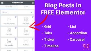 Everything About Blog Posts inside FREE Elementor 2022