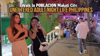 Why Foreigners Love it Here? | NIGHT in MAKATI PHILIPPINES | Walk in Poblacion Makati City [4K]