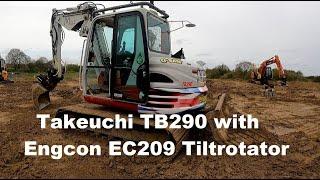 Takeuchi TB290 with Engcon 209 Tiltrotator Tested