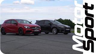 Drag race : Ford Focus RS VS Mercedes A 45 AMG