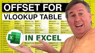 Excel - OFFSET for a VLOOKUP Table: Episode 1619