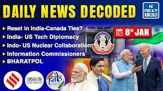 Newspaper Analysis: 8 Jan 2025 | Current Affairs Today | Daily News Decoded | UPSC | NEXT IAS