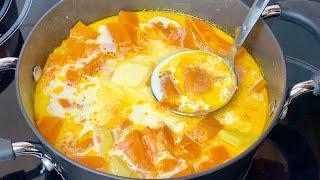 БАРХАТНЫЙ суп из Тыквы! Я могу есть этот суп всю осень и зиму! + лучший рецепт ароматных сухариков!