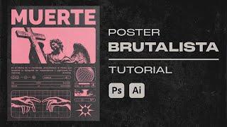 Cómo hacer un POSTER ESTILO BRUTALISTA | TUTORIAL | FREE FILES